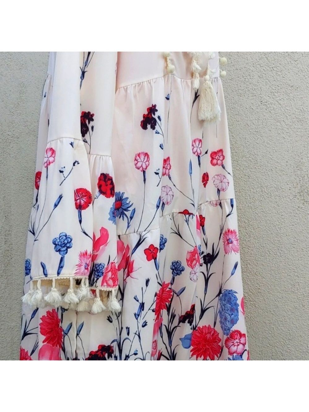 Women's Soft and Flowing Floral High Waist Lounge Dress, XXL - Picture 10 of 16